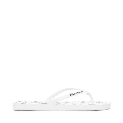 Produktbild: Superga Damen 4121 FANRBRW Dusch-& Badeschuhe, Mehrfarbig (White-Black Hawaii A0i), 37 EU