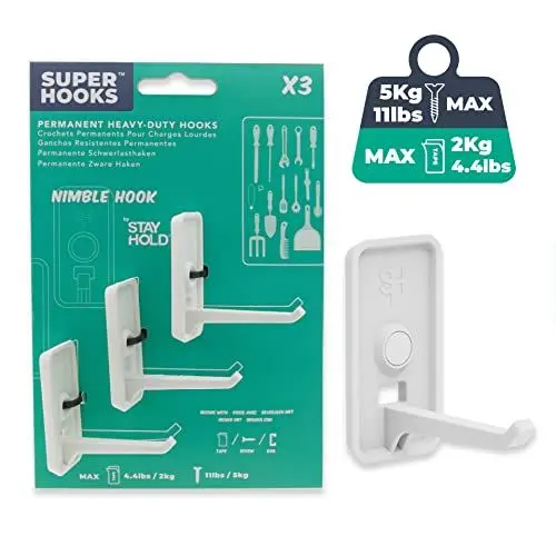 Produktbild: Superhooks™ Nimble hook x 3 pack weiss