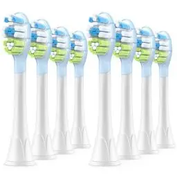 Produktbild: Superior Clean Aufsteckbürsten Kompatibel mit Philips Sonicare Elektrische Zahnbürste, 8 Stück, Weiß.