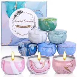 Produktbild: SUPERSUN 9 Stück Duftkerze Set 200Std Duftkerzen Weihnachten Geschenkset für Frauen Scented Candles Sojawachs Aromatherapie Kerzen Geburtstag Valentinstag Bad Yoga