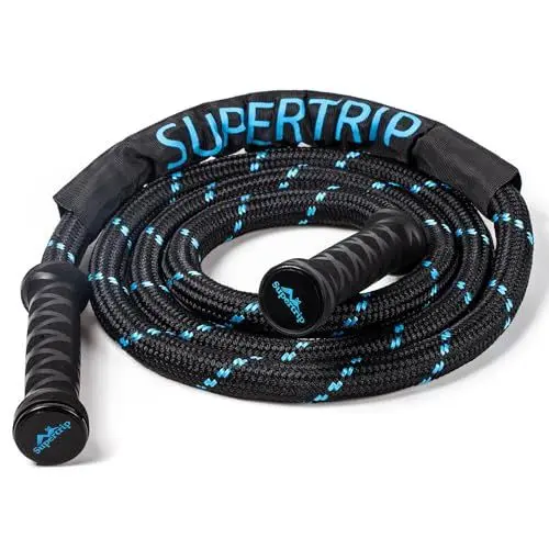 Produktbild: Supertrip Gewichtete Springseil Erwachsene Fitness, 360° Rotating Griffe Schweres Springseil für Ganzkörper-Muskeltraining, 3.1/3.4 Pfund Seilspringen für Frauen und Männer Innen (3.13, Pfund)