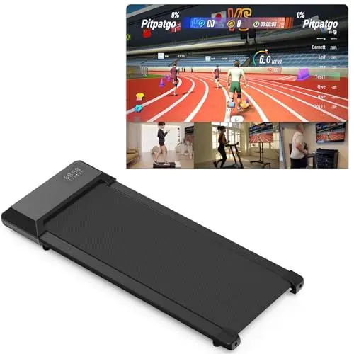 Produktbild: Superun Raceable Walking Pad – Laufband für Zuhause 2.5 PS mit App und Fernbedienung – Laufband Schreibtisch max 136 kg mit Multi-Runner-Rennen und Training Couses