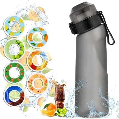 Produktbild: SuperUvistare Luft Wasserflasche 650ml Sport Air Wasserflasche mit Pods BPA Frei Starterset 0 Zucker, Trinkflasche mit 7 Geschmack Ideal für Laufen Fitnessstudio