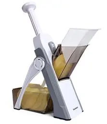 Produktbild: SupMakin Gemüseschneider, Once for All Verstellbar Gemüsehobel Genius Mandoline Vegetable Slicer Kartoffelschneider Zwiebelschneider Grey