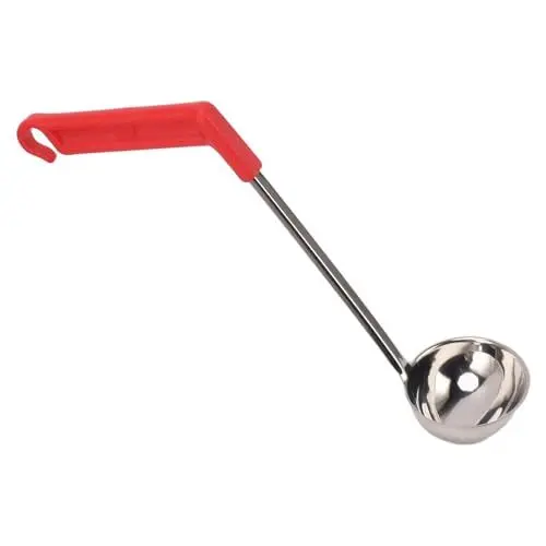 Produktbild: Suppenkelle aus Edelstahl mit Gebogenem Griff, Kreativer Gebogener Griff, Robust, Praktisch Zum Kochen von Suppe, Chili, Sojasauce mit Design (80 ml)