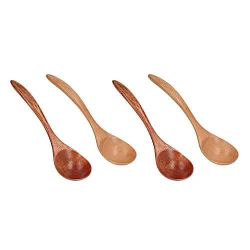 Produktbild: Suppenlöffel-Set aus Holz, Tragbar, Elegantes Abendessen, Geschirr, Kaffee, Haferflocken (Hausrestaurant)