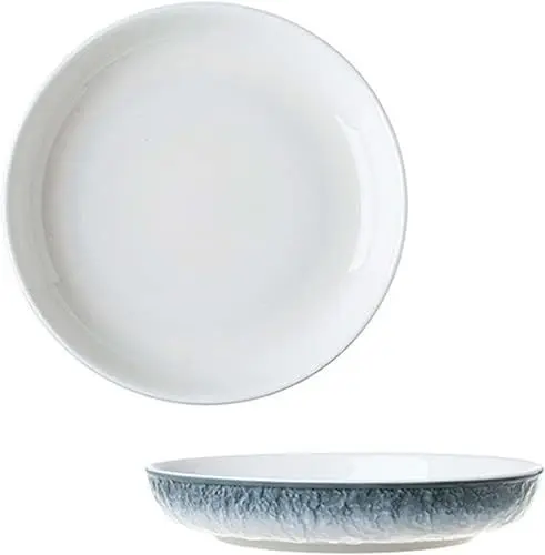 Produktbild: Suppenteller, Curry-Schüssel, Keramik-Suppenteller-Set mit 2 Stück, stapelbare Nudelsalatschüsseln 25 Unzen, Salatschüsseln for Servieren in der Küche, mikrowellen- und ofenfest, 20 cm, 20,3 cm, Grau