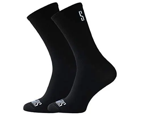 Produktbild: Support Herren-Fahrradsocken, atmungsaktive Technologie, rutschfeste Faser, unisex, einfarbig, Zubehör für Radfahren, Wandern, Klettern, Black's 42-44 EU