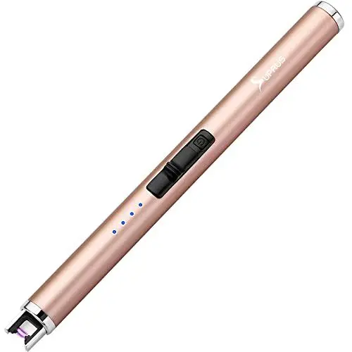 Produktbild: SUPRUS Lichtbogen Feuerzeug Eletorot Elektronisch Feuerzeug Stabfeuerzeug Triple-SICHERHEITS USB Aufladbares Plasma Feuerzeug