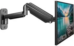 Produktbild: suptek Monitor Wandhalterung für 13-32 Zoll LED/LCD/TV Bildschirm bis 9 kg, Monitor Halterung mit voller einstellbaren Gasfeder, Höhenverstellbar, Neigbar Schwenkbar und Drehbar, VESA 75/100
