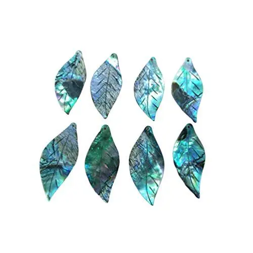 Produktbild: Supvox 8 Stück Abalone Muschel Blatt Charms Anhänger für DIY Schmuck Herstellung Halskette Armband Nautische