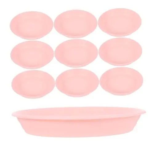 Produktbild: Supvox 10St Blumentopf Tablett Pflanzschale Blumentopf Wasserablaufschale pflanzenzubehör Untersetzer für Pflanzen Untersetzer für Blumentöpfe Pflanzenschale Pflanzenplatte pp Rosa