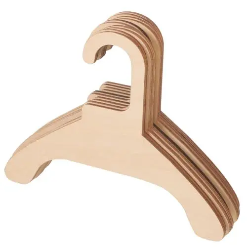 Produktbild: Supvox 10 Stück Holz-Kleiderbügel Für Hunde Welpen Katzen Kätzchen Kleine Haustiere Kleiderbügel Puppenkleidung Kleider Hängeregal Für Hunde Katzen Kleintiere Kleidung