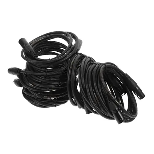 Produktbild: Supvox 10 Stück Pack Dmx Beleuchtungskabel für Dj Ausrüstung Pin Xlr Kabel für Moving Head und Par Lichter Schwarz und Flexibel für Bühnenbeleuchtung