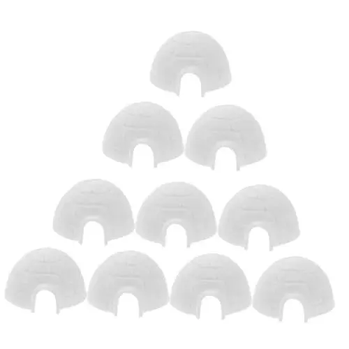 Produktbild: Supvox 10stücke Iglu-Figuren Aus Kunststoff Lebensechte Iglu-Modelle Für Junge Mädchen Iglu-Dekoration Für Terrassen Tische Schreibtische Und DIY-gartenprojekte Als Foto-Requisite Für HEI