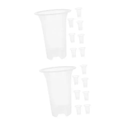 Produktbild: Supvox 16 STK Orchideentopf Blumentöpfe Blumentopf Planter blummentopf gärkörb klare Orchideentöpfe Töpfe für Pflanzen drinnen spezielles Becken Gartenbedarf Topfpflanze schmücken pp Weiß
