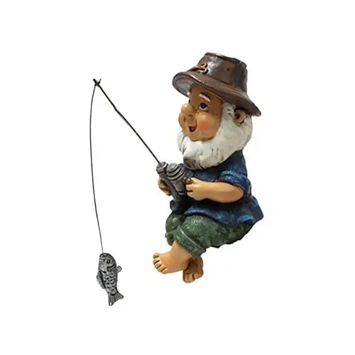 Produktbild: Supvox 1Stk Teichlandschaft Ornamente Desktop-Statuen Minipuppe Rasenzwerg-Skulptur Weihnachtsdekorationen Gartenzwergfigur kreative gartenverzierung Schreibtisch schmücken Angeln Harz