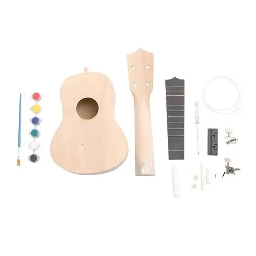 Produktbild: Supvox 21-zoll-ukulelen-set Für Erwachsene Und Kinder Lindenholz-gitarren-spielzeugset Musikinstrumenten-set Mit Malerei Und Montageanleitung