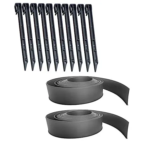 Produktbild: Supvox Pe-Material Landschaft Rand Barriere 1 Set Gartenarbeit Grenze Streifen Stakes
