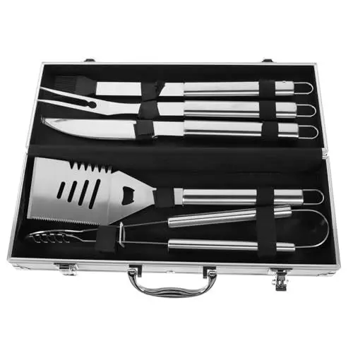 Produktbild: Supvox 1 Satz Grillwerkzeug Grillzubehör Kochzangen Für Die Küche rutschfeste Grillutensilien Grill Servierzange Grillspatel Grillbesteck Mit Koffer Rostfreier Stahl Draussen Grillzange