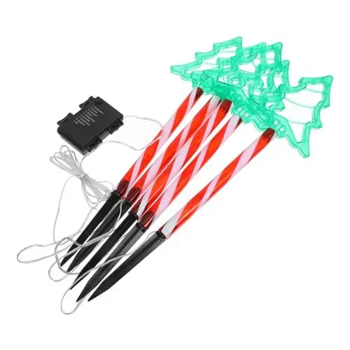 Produktbild: Supvox 1 Satz Weihnachts-stehlampe Weihnachtliche Gartenpfahllichter Weihnachtslandschaftslicht Außenleuchten Solare Weihnachtsbeleuchtung Schneeflockenlichter Outdoor-dekore Abs Green