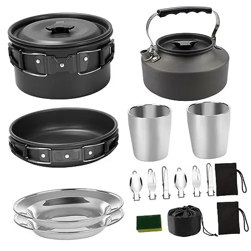 Produktbild: Supvox Mehrzweck-outdoor-kochset Camping Kochgeschirr Utensilien Für Reise Picknick-ausrüstung