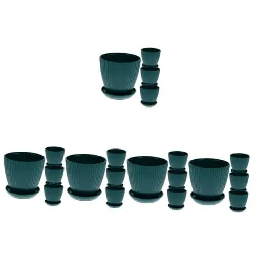 Produktbild: Supvox 20 STK Blumentopf Töpfe für Pflanzen Plastikschale Zimmerpflanzen Topfpflanzen drinnen Anlage Blumenpflanztopf Pflanztöpfe für Baumschulen runden Kindergarten Tablett schmücken