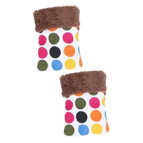 Produktbild: Supvox 2St Hamsterhausbett Kleintier Schlafsack Hamster Schlafplatz Kuschelsack Ratte Meerschweinchen Beutel Haustier Bett-Caddy zum Aufhängen Hamsternest kleines Tierbett Drucken Zubehör