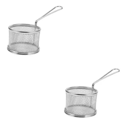 Produktbild: Supvox 2St Holzkohlekorb grillzubehör Grillkorb Handlicher Grillkohlebrenner Camping-Kohlekorb Körbe für Holzkohlebrenner Grill-Holzkohle-Ausrüstung Backofen Bratenkorb Rostfreier Stahl