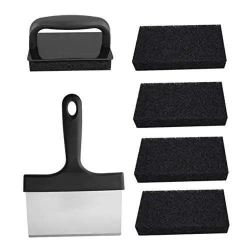 Produktbild: Supvox 2 Sätze 6tlg BBQ-reinigungsset Backformen Aus Edelstahl Backofen Reinigungsbürste Grillrostbürste Grillbürste Aus Metall Grill Reinigungsspatel Holzkohlegrill Grillnetz Teppanyaki