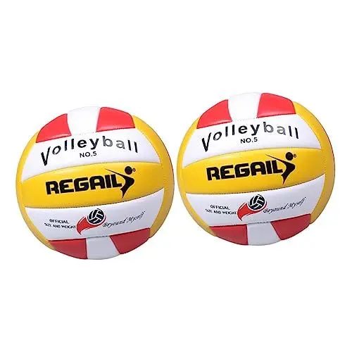 Produktbild: Supvox 2 STK PU-Volleyball hallenvolleyball voleyball Beach-Volleyball Volleyballtraining Indoor-Volleyball Spielball Outdoor-Volleyball Volleyball im Freien normaler Volleyball rot