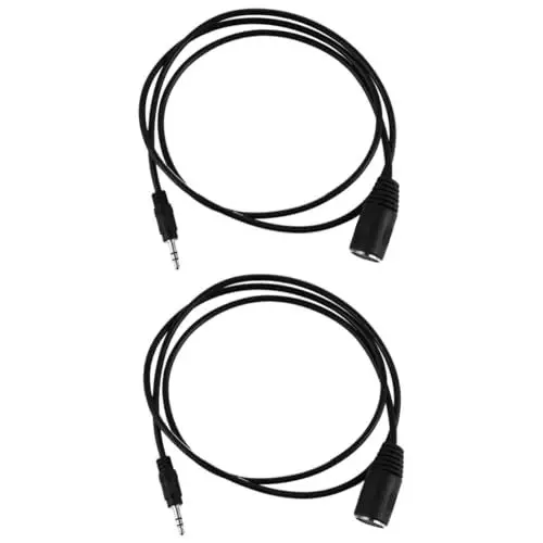 Produktbild: Supvox 2 Stück Audio-adapterkabel Draht Männlich Digital Midi-adapterkabel Adapterkabel Für Dvd Din-buchse Auf 3,5-mm-steckerkabel Midi-5-pin-adapter Din-5-pin-adapter Kupfer Black