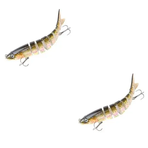 Produktbild: Supvox 2 Stück Fischform Köder Angelköder Lebensechte Angelköder Abschnitte Angelköder