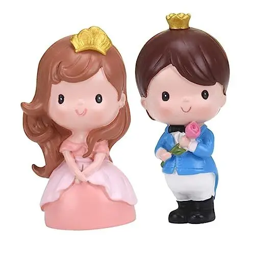 Produktbild: Supvox 2 Stück Kuchendekorationsverzierungen Andenken Puppen Prinzessin Hochzeit Paar Kuchenverzierung Braut Und Bräutigamfiguren Prinz Figur Verlobungskuchen -topper Dekorationen Harz