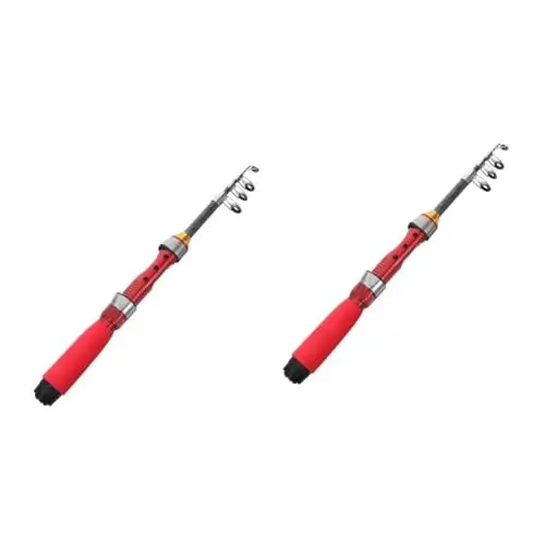Produktbild: Supvox 2 Stück Ultrakurze Mini Meeresrute Leichte Angelrute Angelrute Outdoor Angelrute Professionelle Angelrute Verschleißfeste Angelrute Angelrute Frp Wurfstange