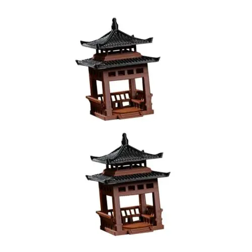 Produktbild: Supvox 2stücke Pavillon Aquarium Dekoration Chinesisches Miniaturmodell Für Bonsai Und -landschaften Für Aquarien Und Gartenornamente Design Und Verarbeitung