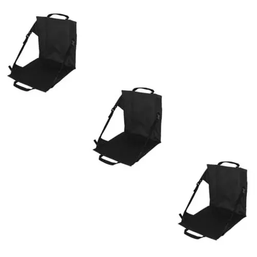 Produktbild: Supvox 3St Klappkissen Klappstuhl sitzkissen Tragbarer Campingstuhl faltbares Camping Stuhl im Freien stuhlkissen campingstuhl Kinder Oxford-Stoffstuhl Stuhl für den Außenbereich Black