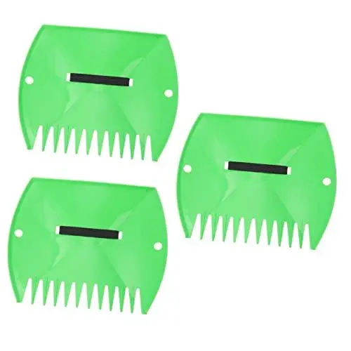 Produktbild: Supvox 3St Laubrechen blättersauger 9783141008012 gärkörb Hofrechen Blätter sammeln Gartenrechen grüner Rasen Werkzeug tragbarer Rechen Kunststoffrechen Haushalt Handschere Plastik