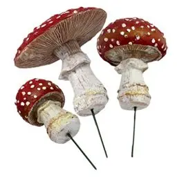 Produktbild: Supvox 3st Harz- -Ornament Minipilze Zum Basteln Feengartenpilz Minifiguren in Großen Mengen Miniatur-harzpilze Gartenpilzstatue Leuchtende Pilze Winziges Pilzdekor Skulptur Eisen Glas