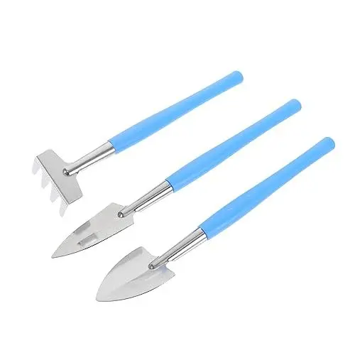 Produktbild: Supvox 3st Schaufel Gärtnerische Hand Bonsai-werkzeugkasten Saftiger Rasierrechenspaten Bonsai-kit Pflanzenpflegeset Transplantationskelle Gartenhand Rostfreier Stahl Handbuch Topfladung