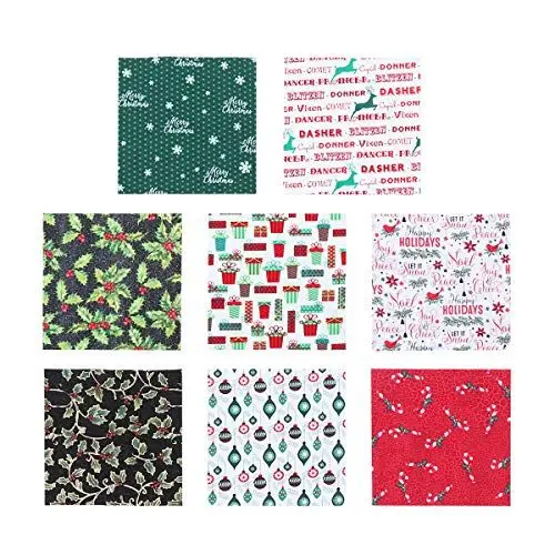 Produktbild: Supvox 40 stücke Weihnachten Stoff Bundles Patchwork Handwerk Baumwolle DIY nähen Scrapbooking quilten