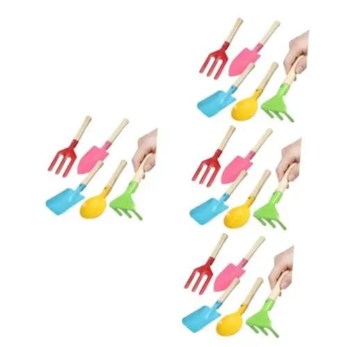 Produktbild: Supvox 4 Sätze Strandspielzeug Für Kinder Strandschaufel Aus Metall Strandschaufel Für Kinder Sandspielzeug Kinder Gärtnern Kinder Sandschaufel Kleine Schaufeln Für Kinder Hölzern
