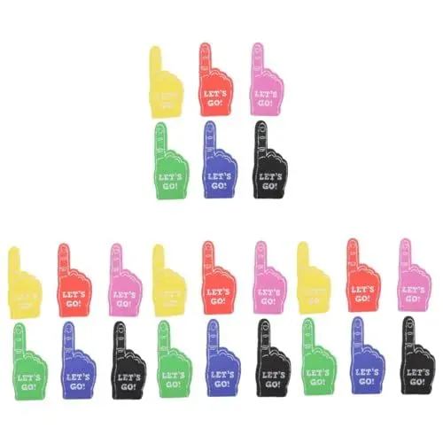 Produktbild: Supvox 4 Sätze Tragbares Cheerleading Hände Klebrig Smoothie Maschine Becher Finger Gel Jubel Requisiten Party-Requisite Schaumhand Cheerleading-Zeug Eva 6 Stück * 4