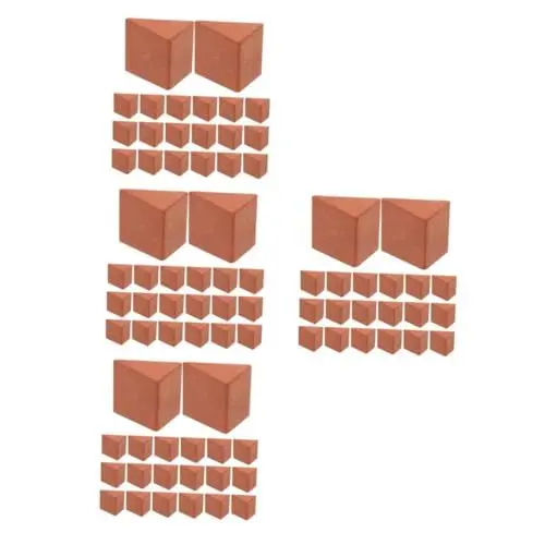 Produktbild: Supvox 4 Sätze Ziegelfliesenmodell Miniatur-Ziegel Mauerziegelmodell Mini-bausteine ​​zum Basteln Stapelbare Ziegelmodelle Gefälschter Ziegelstein Mini-Steine Baumaterial Ton 30 Stück * 4