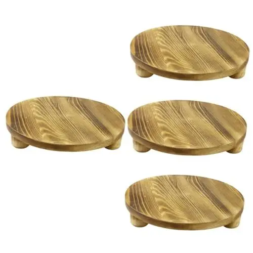 Produktbild: Supvox 4 Stück Blumentopf-Hockerständer Blumentöpfe die chinesen horniture pflanztische Pflanzen Anlage Blumentopfständer Pflanzgefäß Standm Haushalt Regal Vasenhalter Ornamente Base Holz