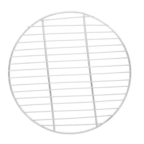 Produktbild: Supvox 4 Stück Grillnetz Camping-tellertablett Bbq-gemüse-grillmatte Runder Grill Pelletgrill Lager Campinggrills Grilltasche Campingheizung Mesh-grill Herd Kochen Silver Rostfreier Stahl