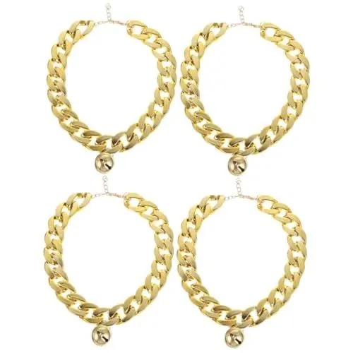 Produktbild: Supvox 2sets Hundezubehör Haustier Goldene Kette Dekorative Welpen Halskette Glocke Kragen Für Hunde 2 Stücke * 2