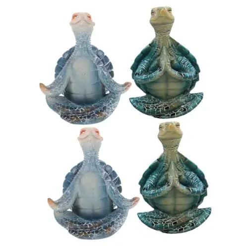 Produktbild: Supvox 2sets Küsten Meer Schildkröte Decor Harz Handwerk Schildkröte Skulptur Für Garten Meditation 2 Stücke * 2