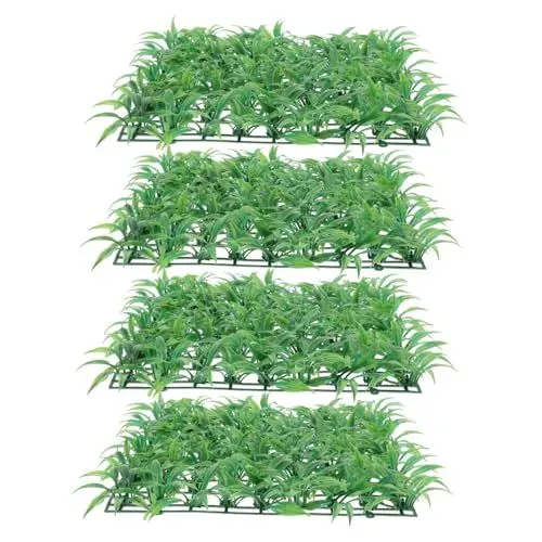 Produktbild: Supvox 4 Stücke Realistische Künstliche Gras Outdoor Gefälschte Gras Panel Grüne Gras Für Home Decor