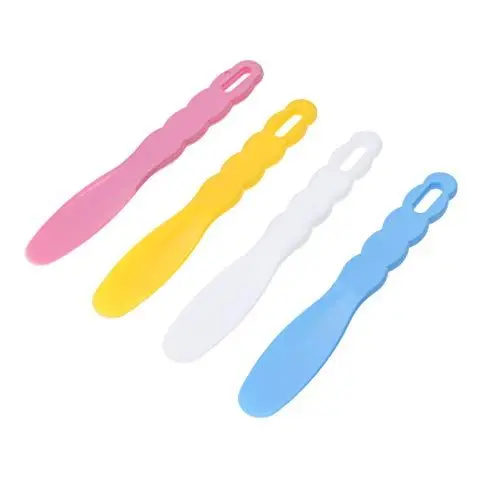 Produktbild: Supvox 4pcs 19,5 cm Dental Rührspatel hitzebeständiger Spatel Kosmetikspatel Kunststoffspatel Dentalwerkzeug für Dental Medizin Kosmetik Creme (Blau Gelb Pink Weiß)